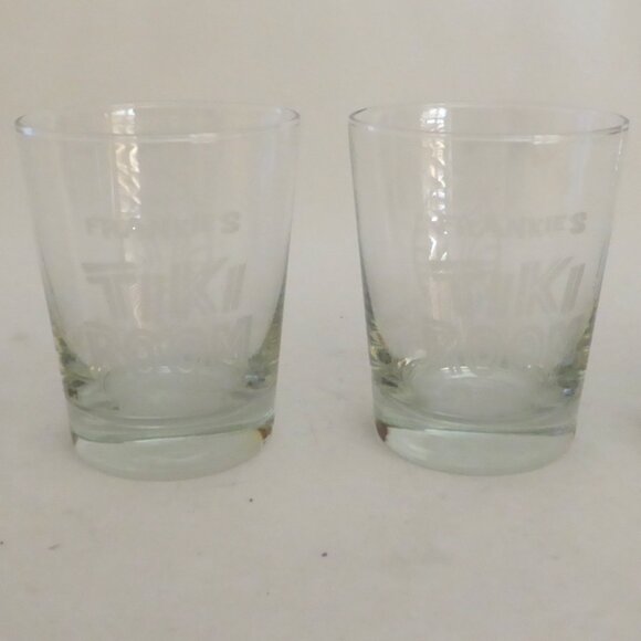 SET OF 4 VINTAGE NEW FRANKIE’S TIKI ROOM ETCHED LAS VEGAS OLD FASHIONED GLASSES - Picture 7 of 12